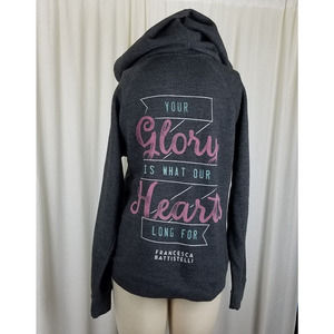 Francesca Battistelli Hooded Zip Hoodie Jersey Knit Sweatshirt Jacket Womens S